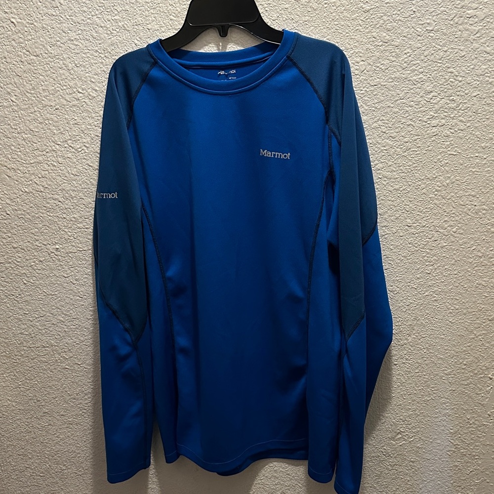 Marmot Men's Royal and Navy Long-Sleeve Swim Rash Guard